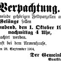1904-09-30 Hdf Gemeinde Verpachtung